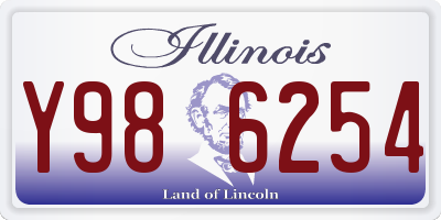 IL license plate Y986254