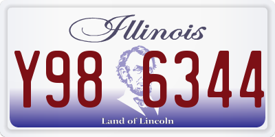 IL license plate Y986344