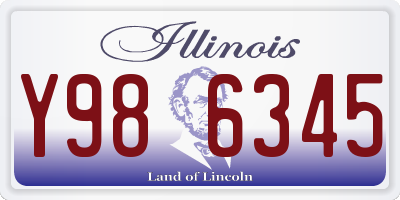 IL license plate Y986345