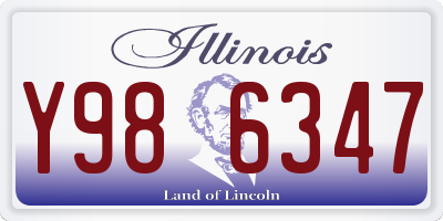 IL license plate Y986347