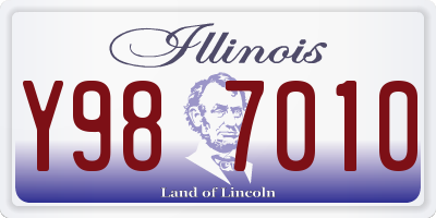 IL license plate Y987010