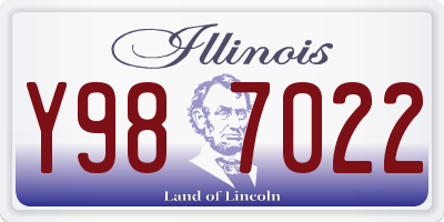 IL license plate Y987022
