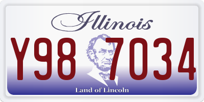 IL license plate Y987034