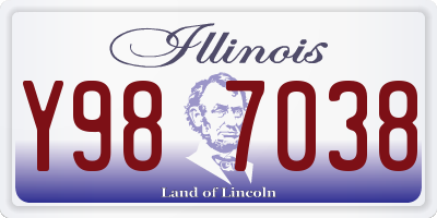IL license plate Y987038