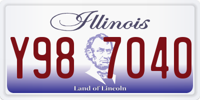IL license plate Y987040
