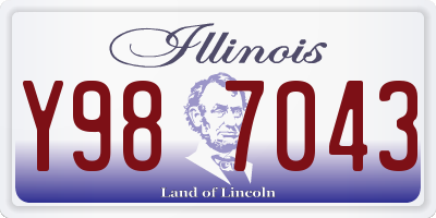 IL license plate Y987043