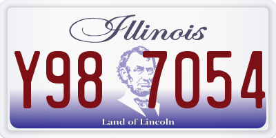 IL license plate Y987054