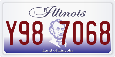 IL license plate Y987068