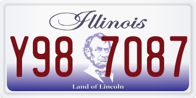 IL license plate Y987087