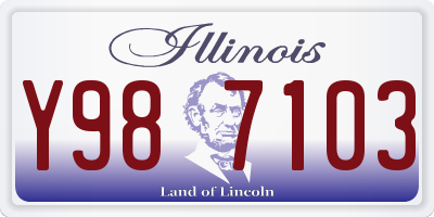 IL license plate Y987103