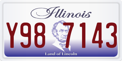 IL license plate Y987143