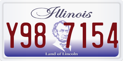 IL license plate Y987154