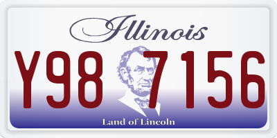 IL license plate Y987156