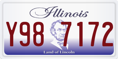 IL license plate Y987172