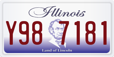 IL license plate Y987181