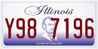 IL license plate Y987196