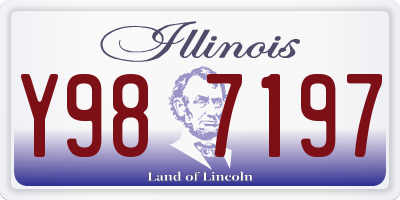 IL license plate Y987197