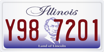 IL license plate Y987201