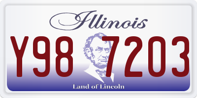 IL license plate Y987203