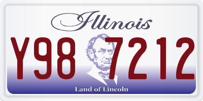 IL license plate Y987212