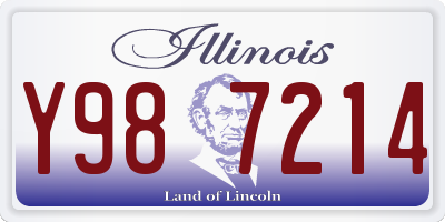 IL license plate Y987214