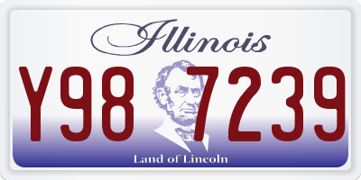 IL license plate Y987239