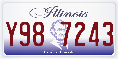 IL license plate Y987243