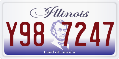 IL license plate Y987247