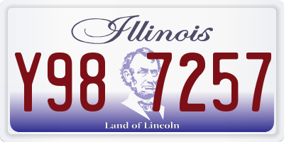 IL license plate Y987257