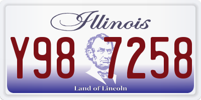 IL license plate Y987258