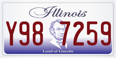 IL license plate Y987259