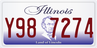 IL license plate Y987274
