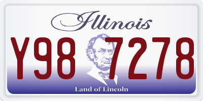 IL license plate Y987278