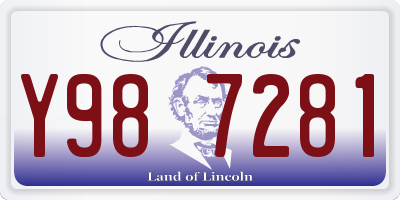 IL license plate Y987281