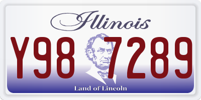 IL license plate Y987289