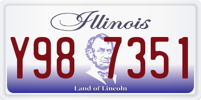 IL license plate Y987351