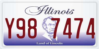 IL license plate Y987474
