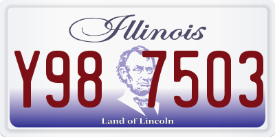 IL license plate Y987503