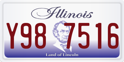 IL license plate Y987516