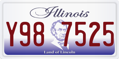 IL license plate Y987525