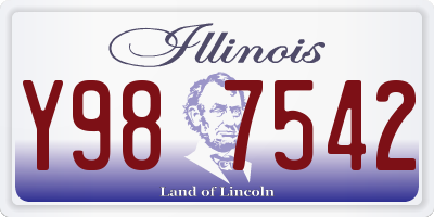 IL license plate Y987542