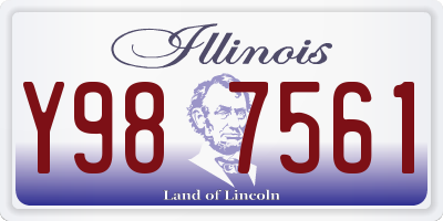 IL license plate Y987561
