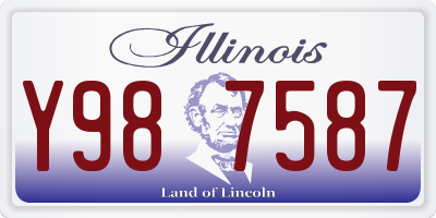 IL license plate Y987587