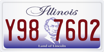 IL license plate Y987602
