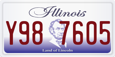 IL license plate Y987605
