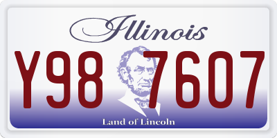 IL license plate Y987607
