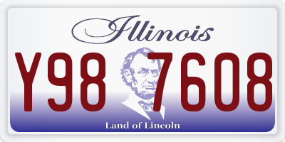 IL license plate Y987608
