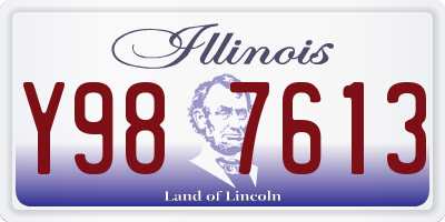 IL license plate Y987613