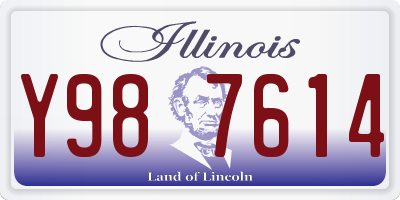 IL license plate Y987614