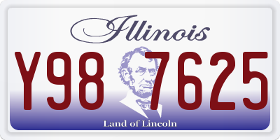 IL license plate Y987625